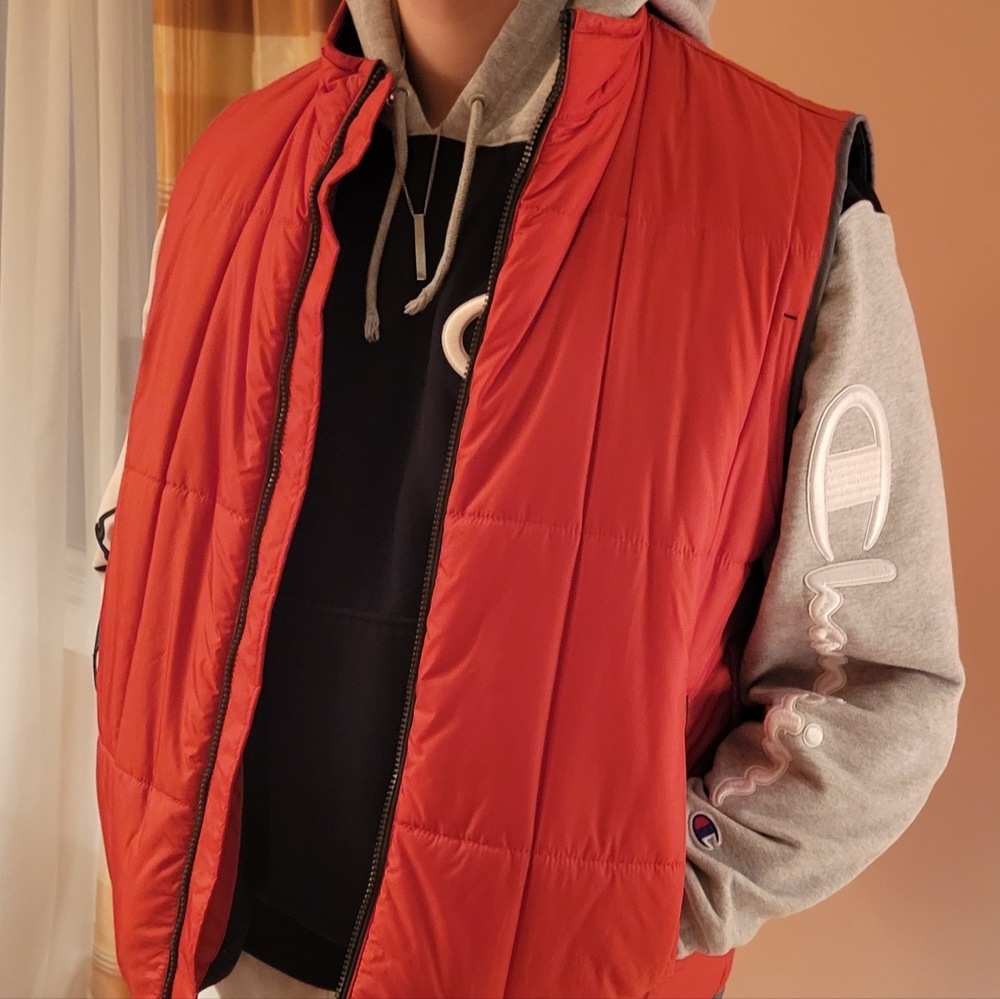 Abercrombie & Fitch Red Puffer Vest